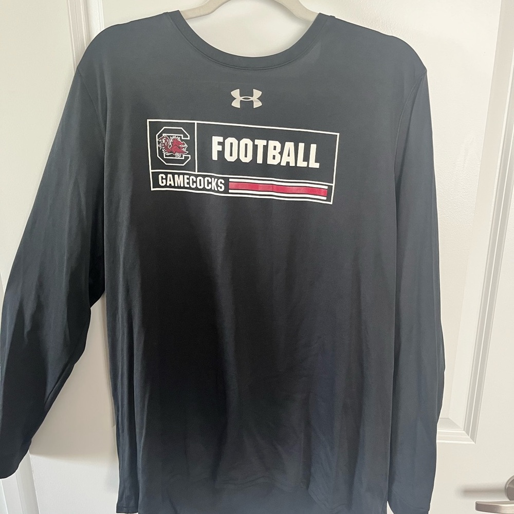 Under Armour Black Long Sleeve Football Tee